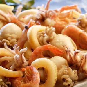 Frittura di gamberi e calamari